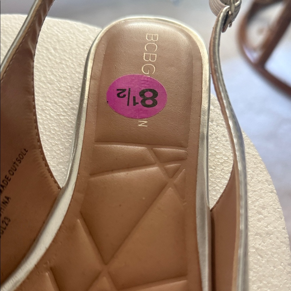Bcbgeneration Silver Slingback Heels - image 4